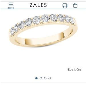 10K yellow gold diamond wedding band